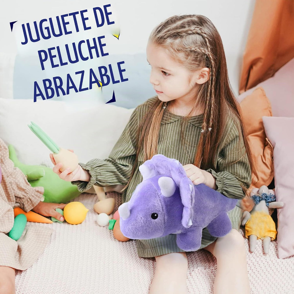 BenBen Animal de peluche de dinosaurio, juguetes de peluche de dino...