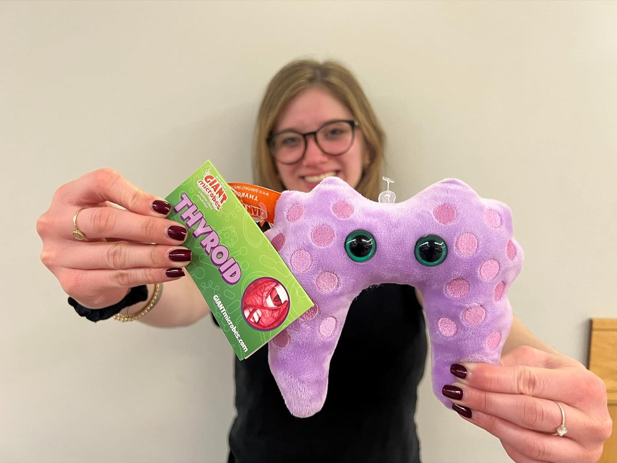 GIANT MICROBES Set de regalo de felpa tiroidea, incluye felpa, tarj...