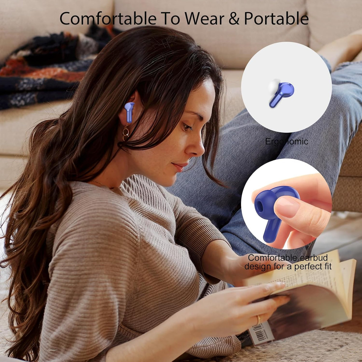Auriculares inalámbricos, Bluetooth 5.4 Auriculares estéreo de alta...