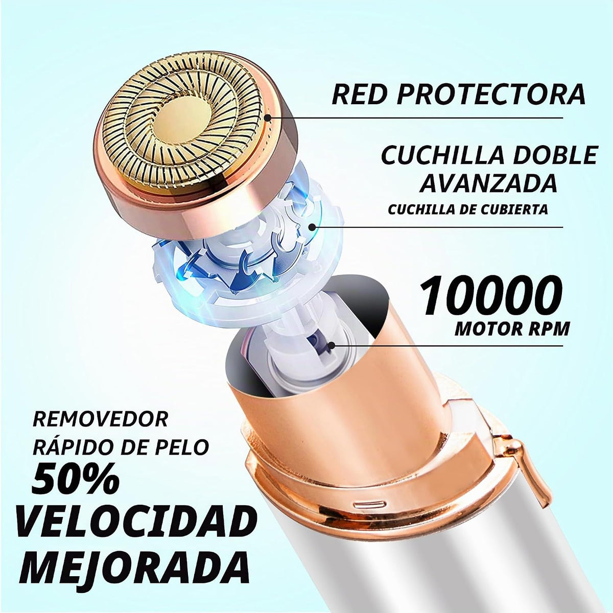 Depilación facial para mujeres: Dispositivo eléctrico de depilación...