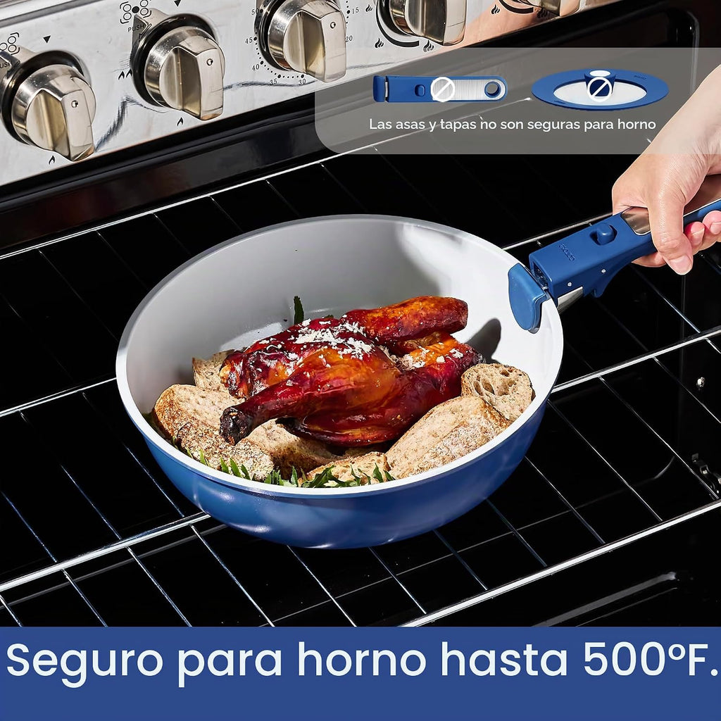 CAROTE Juego de Baterías de Cocina de Cerámica de 27 Piezas, Juego...