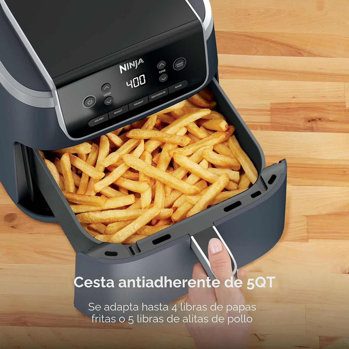 Ninja Air Fryer Pro, 5 cuartos de galón, 5 en 1, Cyberspace, AF142B...
