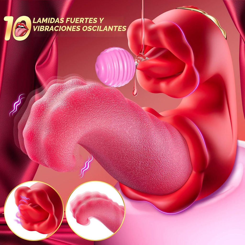 Juguetes sexuales vibrador de lengua realista para mujeres \u2013 1...