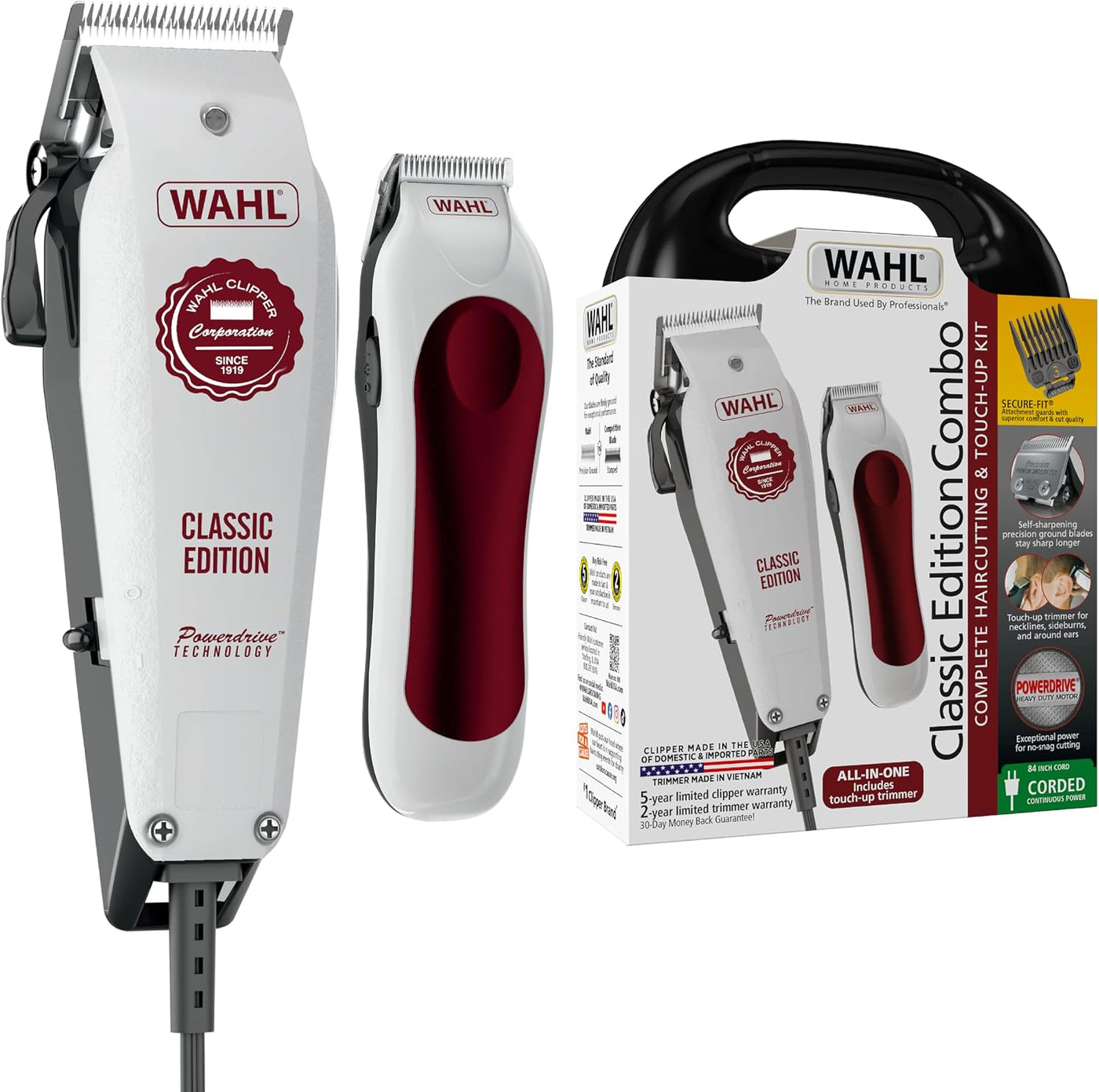 Wahl Cortadora de pelo con cable de edición clásica de Estados Unid...