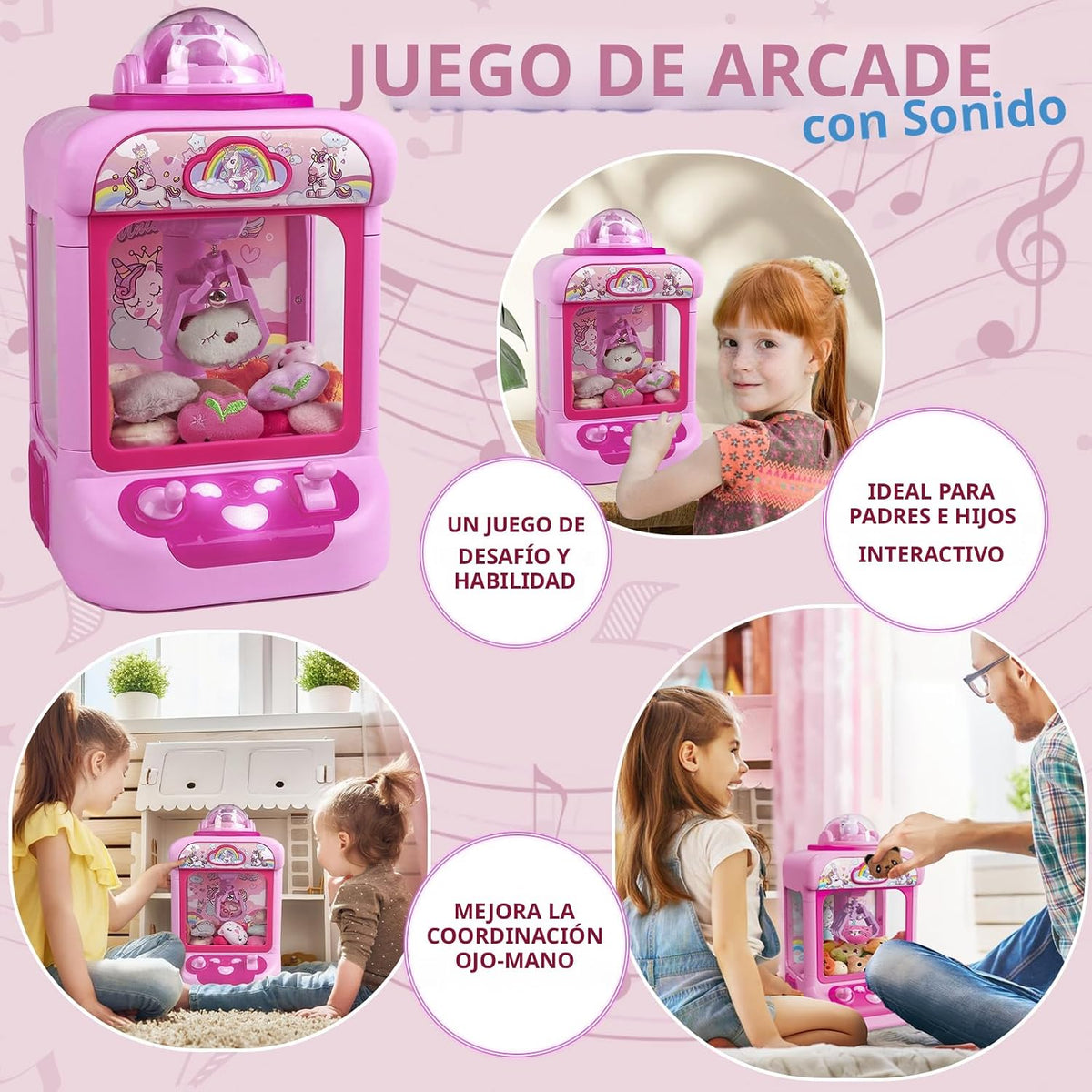 Máquina de garras Marlrin para niños, mini máquina expendedora de j...