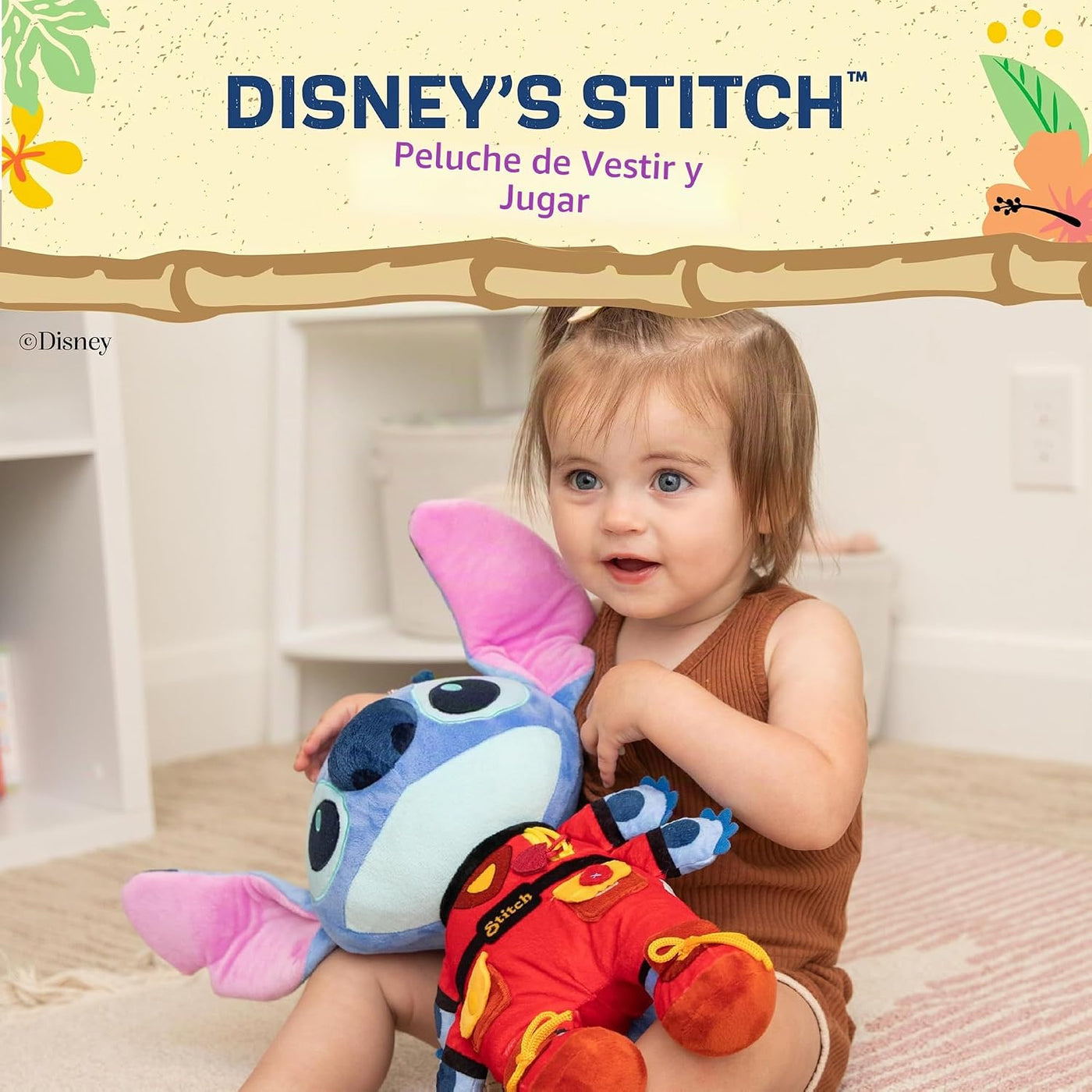 Kids Preferred - Vestido de puntada de Disney y peluche para bebés...