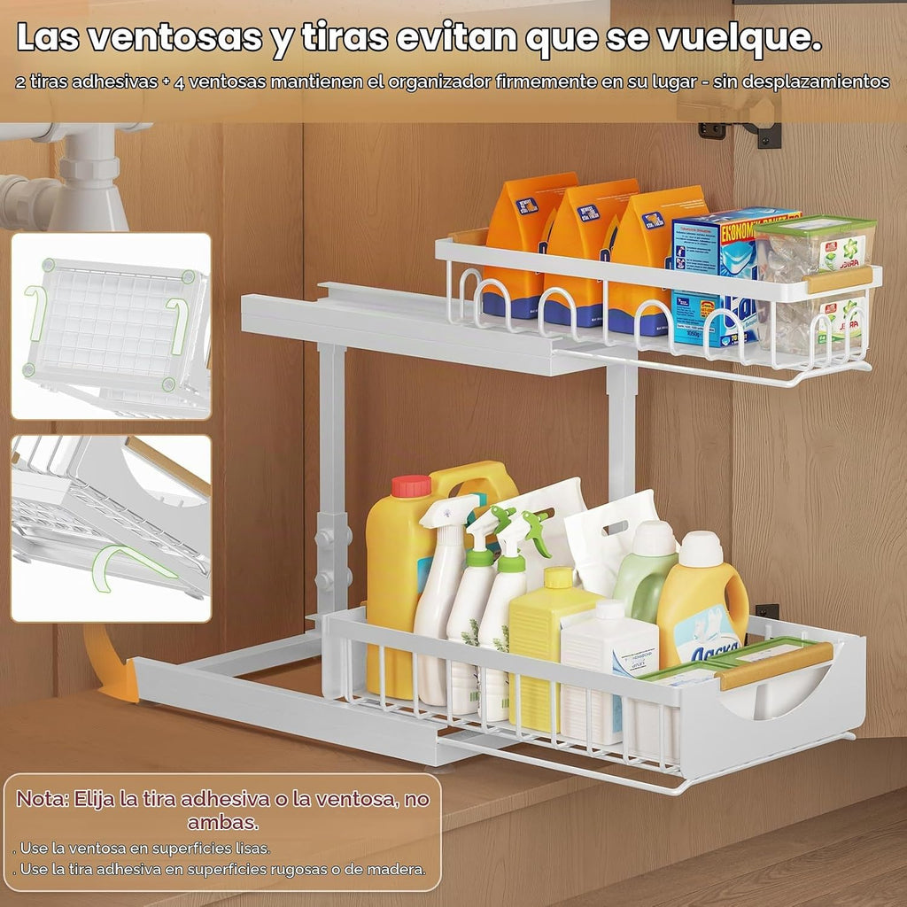 Aekenr Organizador y almacenamiento para debajo del fregadero para...