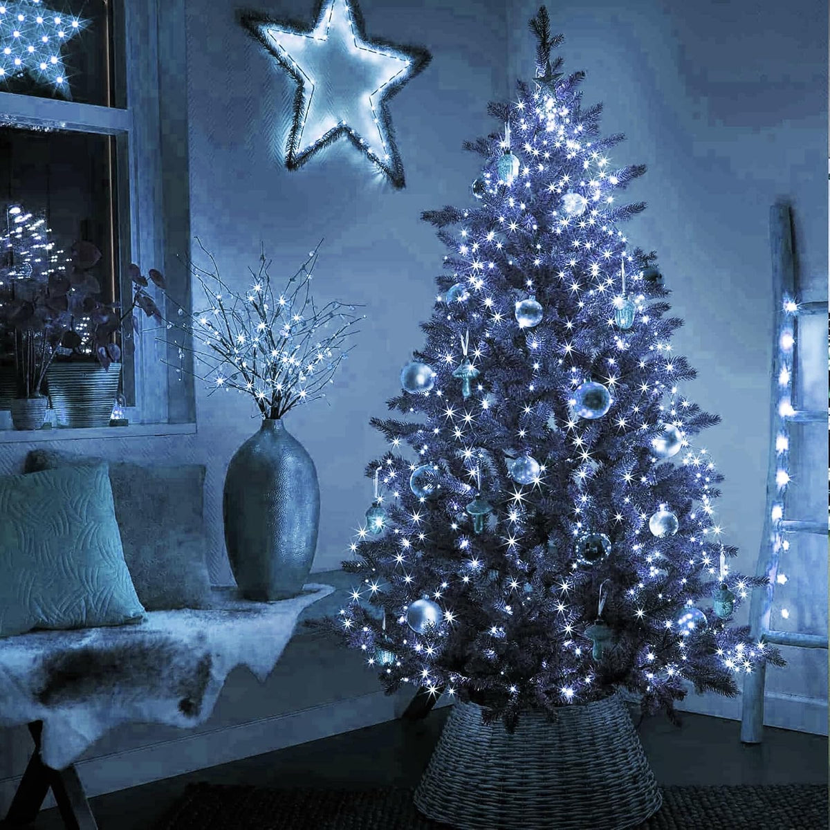 Dazzle Bright Luces para árbol de Navidad, 448 luces LED para decor...