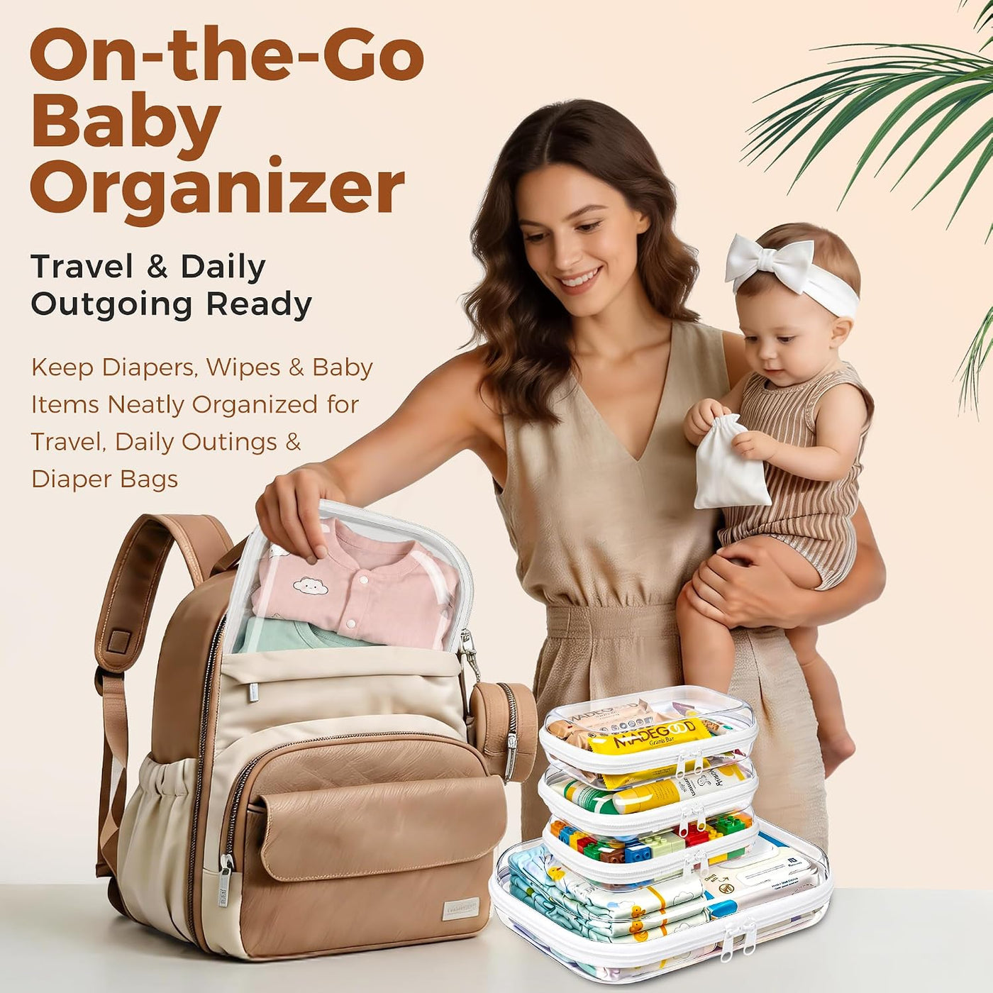 Bolsas organizadoras para pañales, fundas rígidas transparentes con...