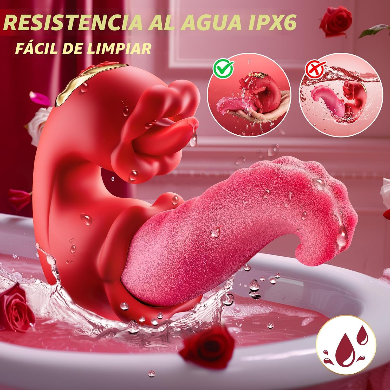 Juguetes sexuales vibrador de lengua realista para mujeres \u2013 1...