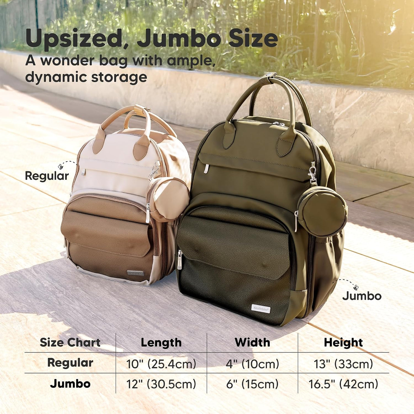 KeaBabies - Mochila para pañales, mochilas de viaje para pañales (o...
