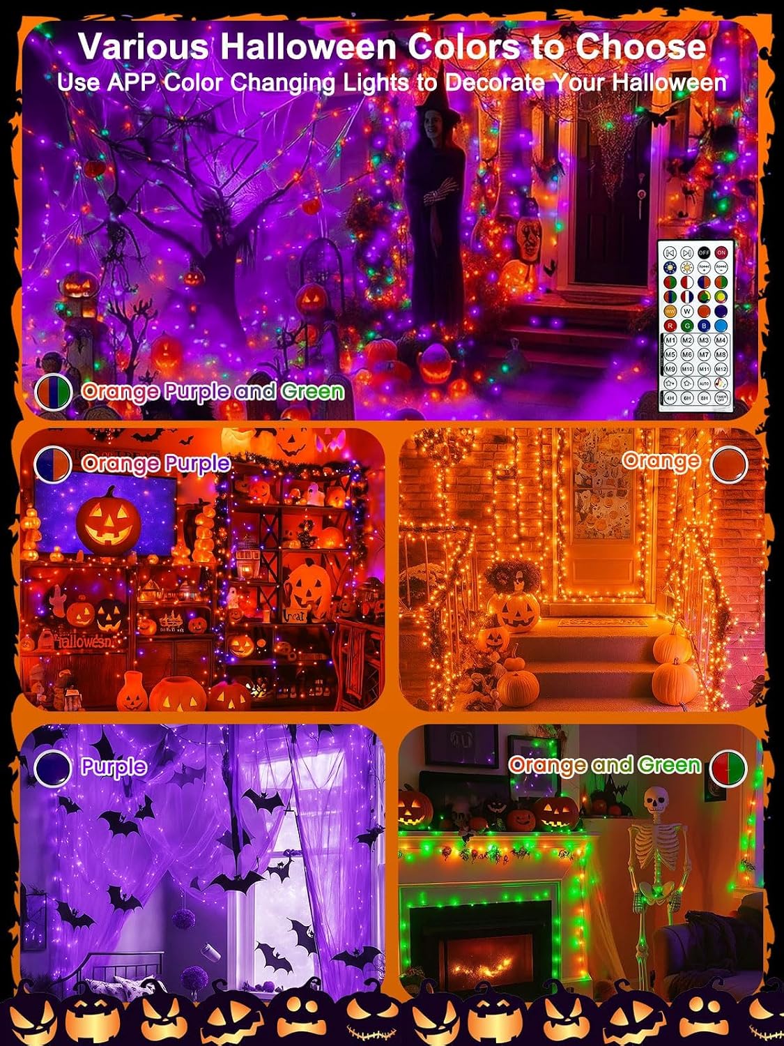 200 LED Smart RGB Color Cambio de Luces de Cadena APP y Control Rem...