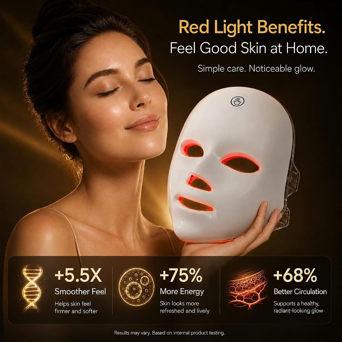 Terapia de luz roja LED para la cara | 7-1 colores, máscara de tera...