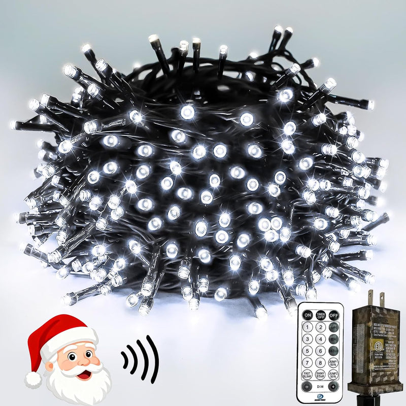 EEW - Cadena de luces de Navidad controladas por voz de 99 pies, 30...