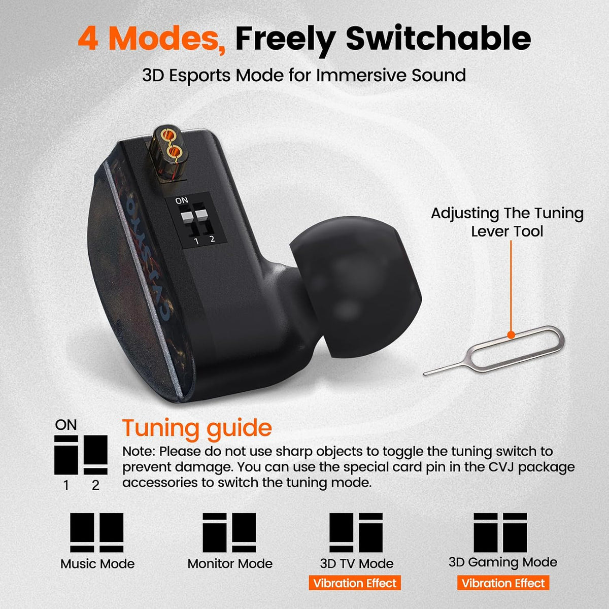 IEM de alta fidelidad equilibrado con 0.1 in+USB C, auriculares par...
