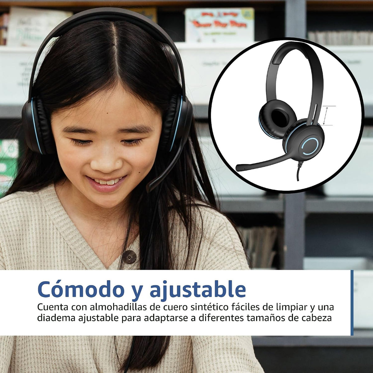 Cyber Acoustics AC-5002 Auriculares estéreo de 0.1 in con TuffCord,...