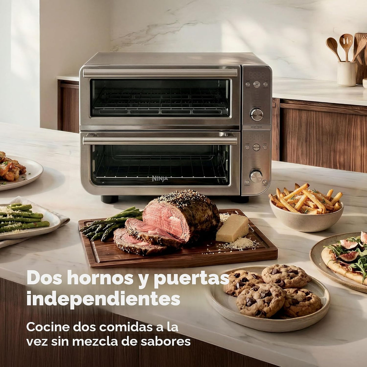 Ninja Horno doble Pro Smart XL, 12 en 1, plateado, DCT821 | Horno s...