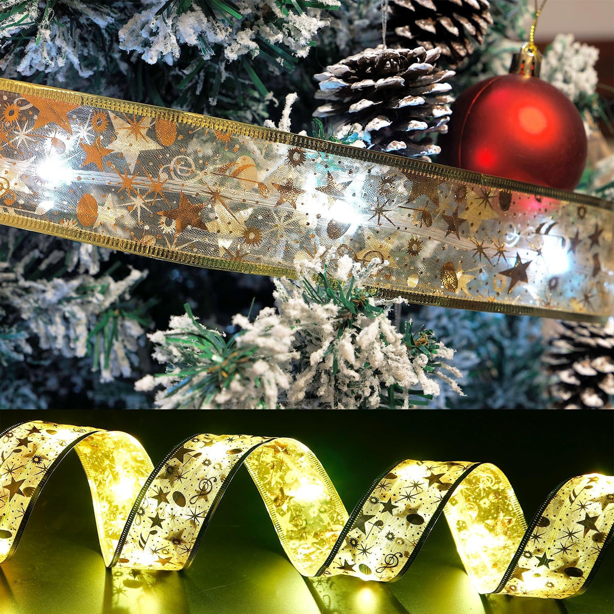 BraveDream 33 pies de luces de cinta inteligentes para Navidad, cin...