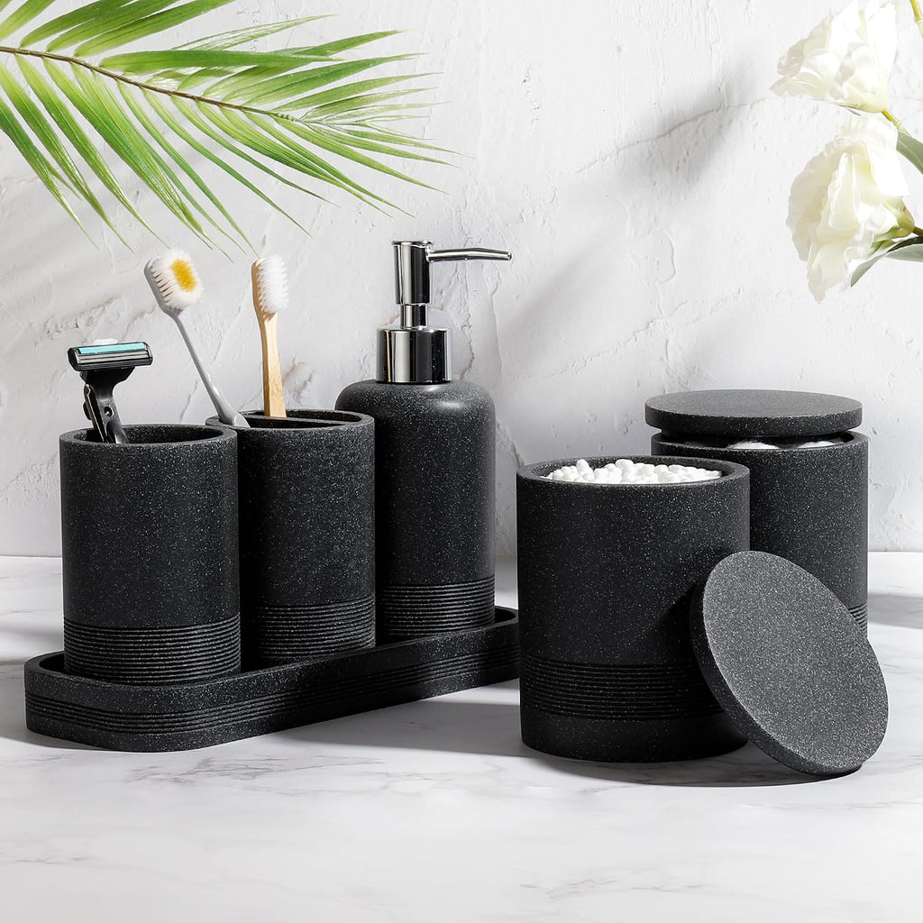 Juego de accesorios de baño, juego de 6 piezas de accesorios de bañ...