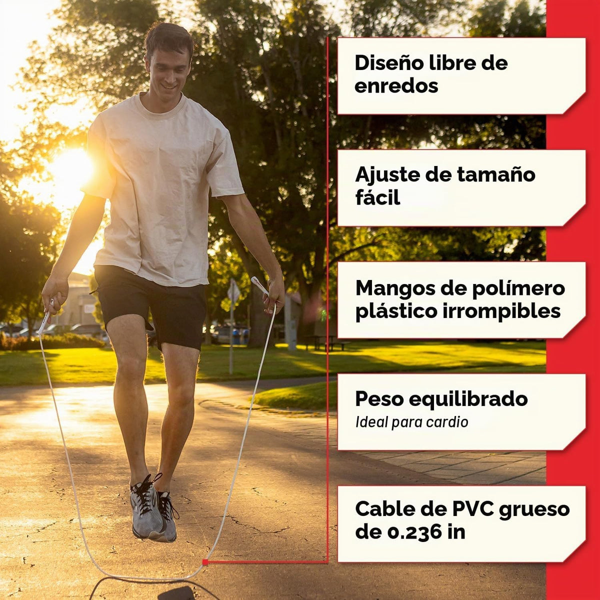 Elite Jumps - Cuerda de saltar de PVC de 0.236 in, cuerda de saltar...