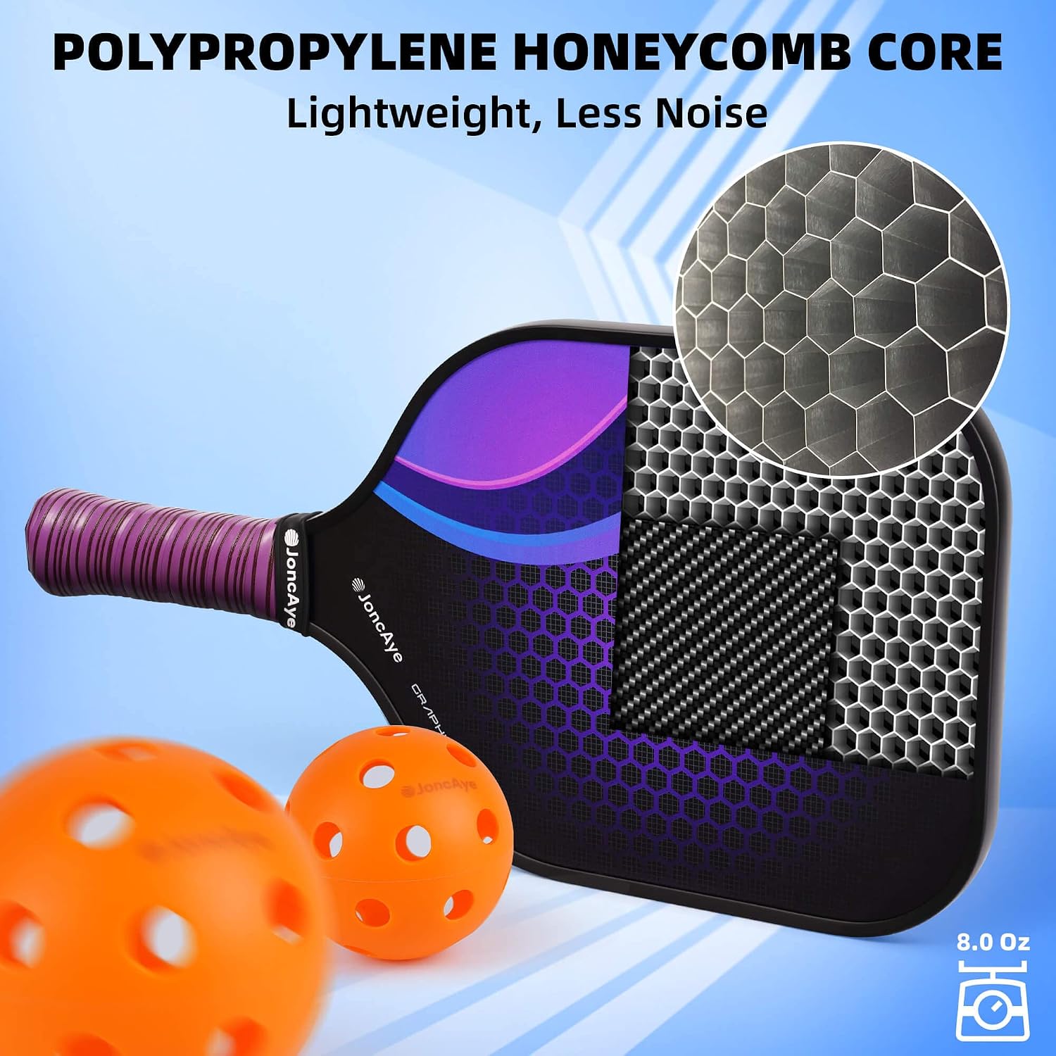 JoncAye Juego de 4 o 2 paletas de Pickleball, raquetas de fibra de...