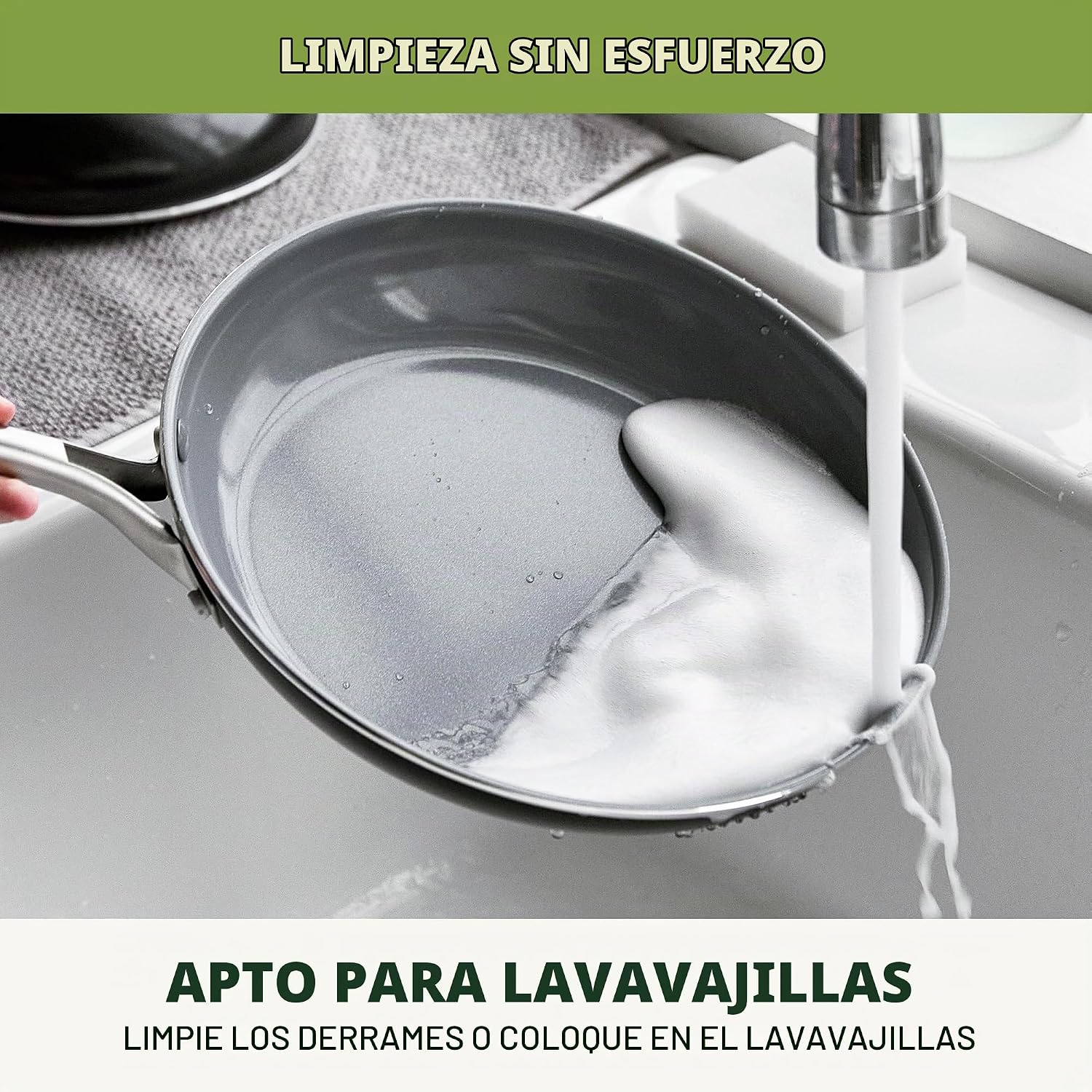 GreenPan Swift - Juego de sartenes antiadherentes de cerámica salud...
