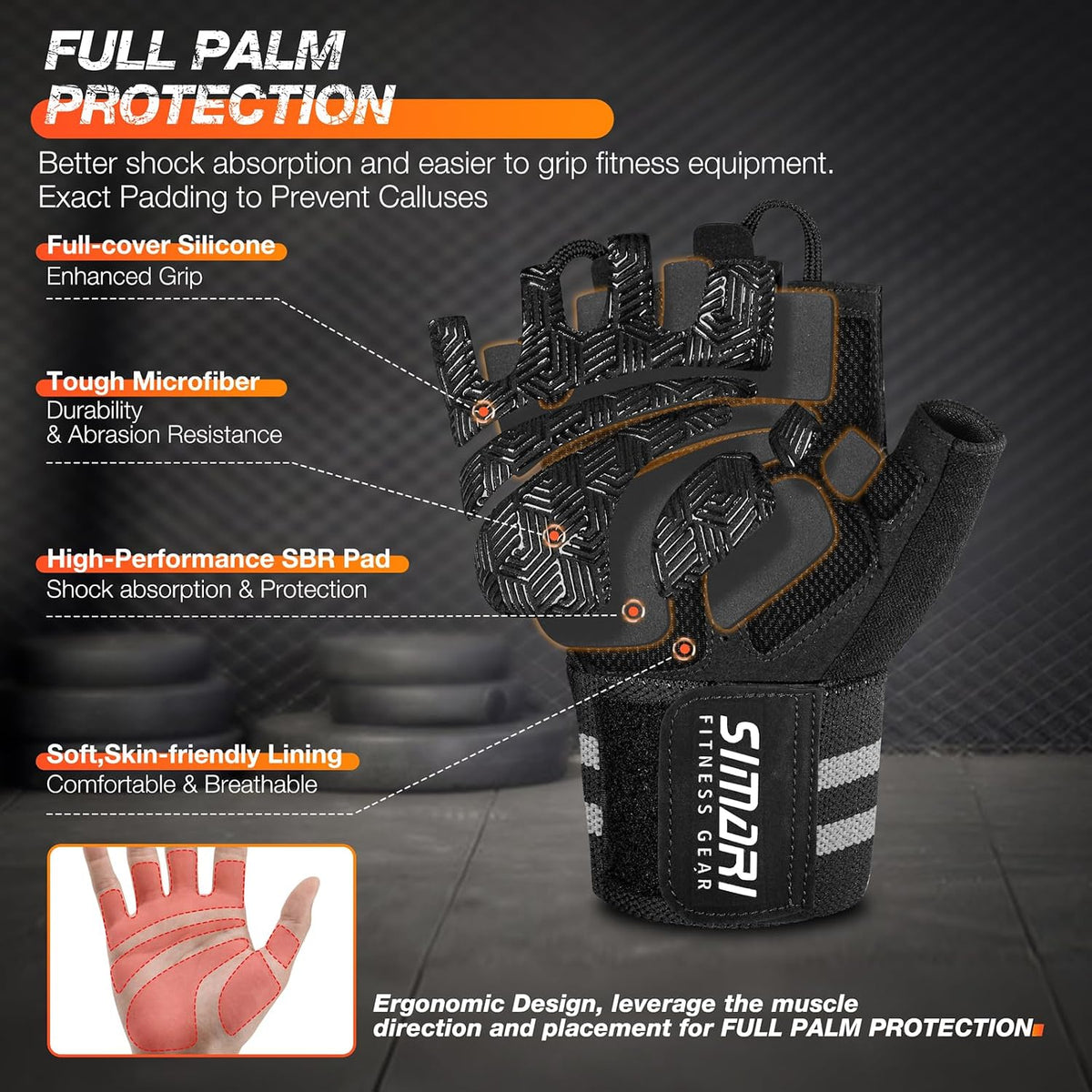 SIMARI Guantes de gimnasio de entrenamiento para hombres y mujeres,...