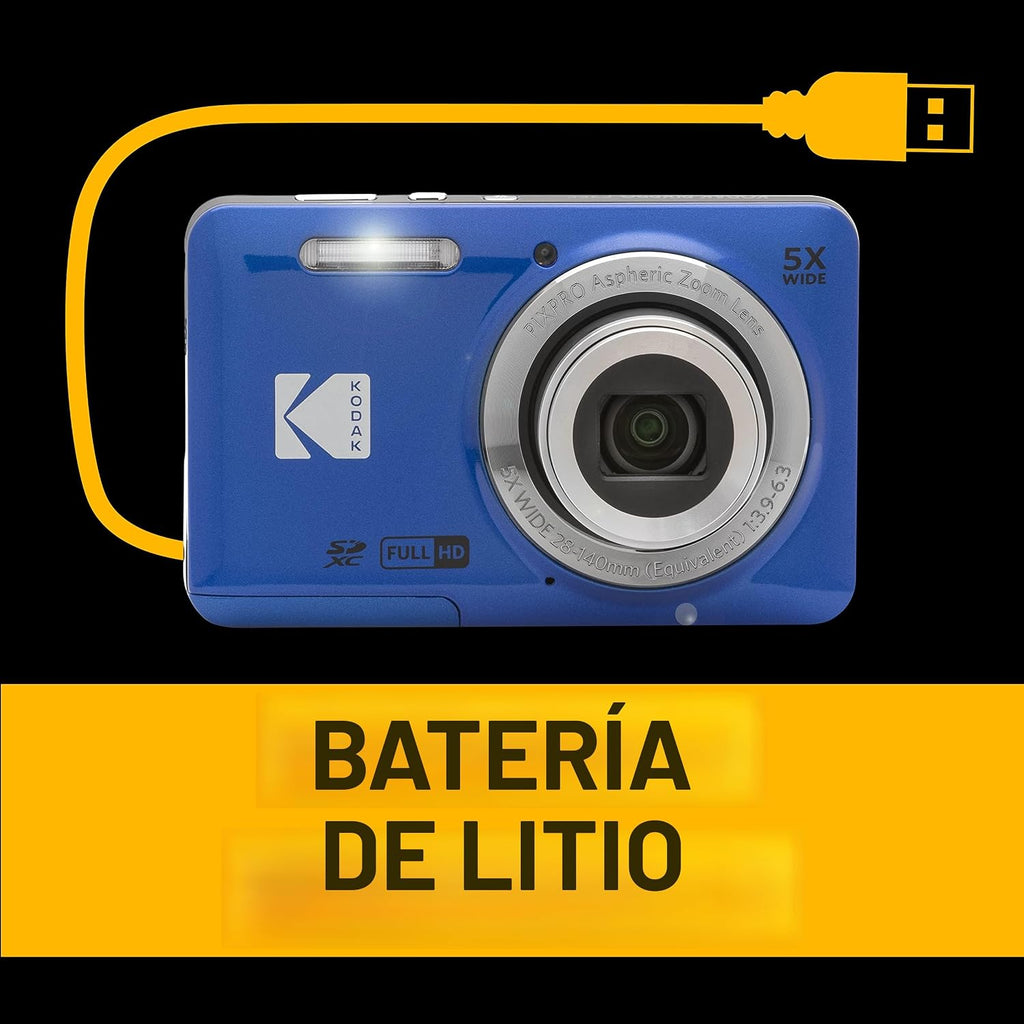 KODAK PIXPRO FZ55 - Cámara digital compacta de 16 MP, zoom óptico 5...