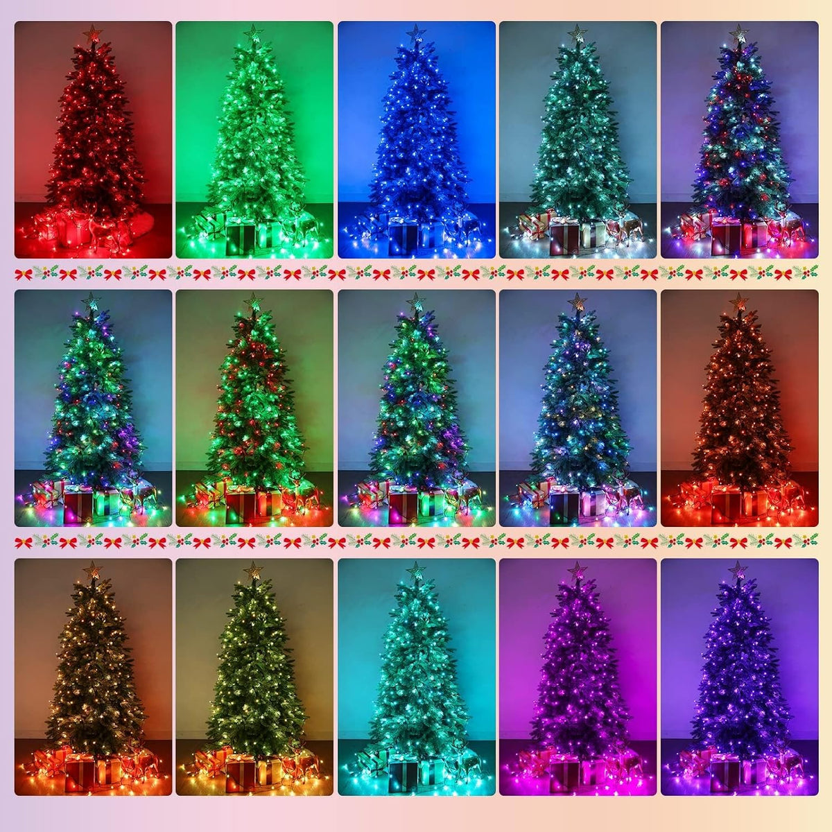 iBaycon 66FT 200 LED RGB Luces inteligentes de Halloween que cambia...