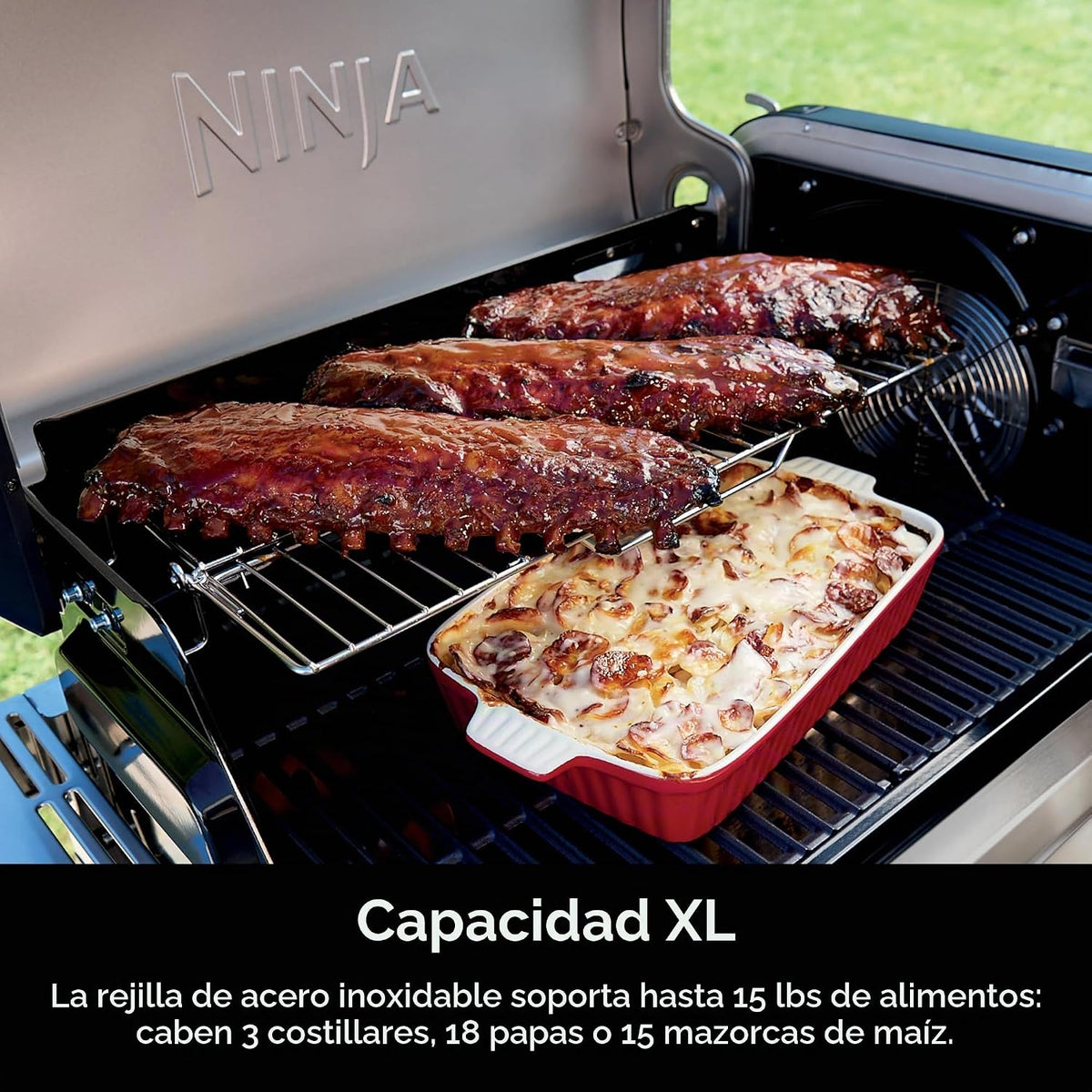 Ninja FlexFlame, Master Grill Pack, sistema de cocción eléctrico y...