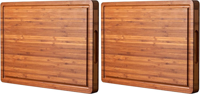 Allsum Tabla de cortar de madera de bambú para cocina, bloque de ca...