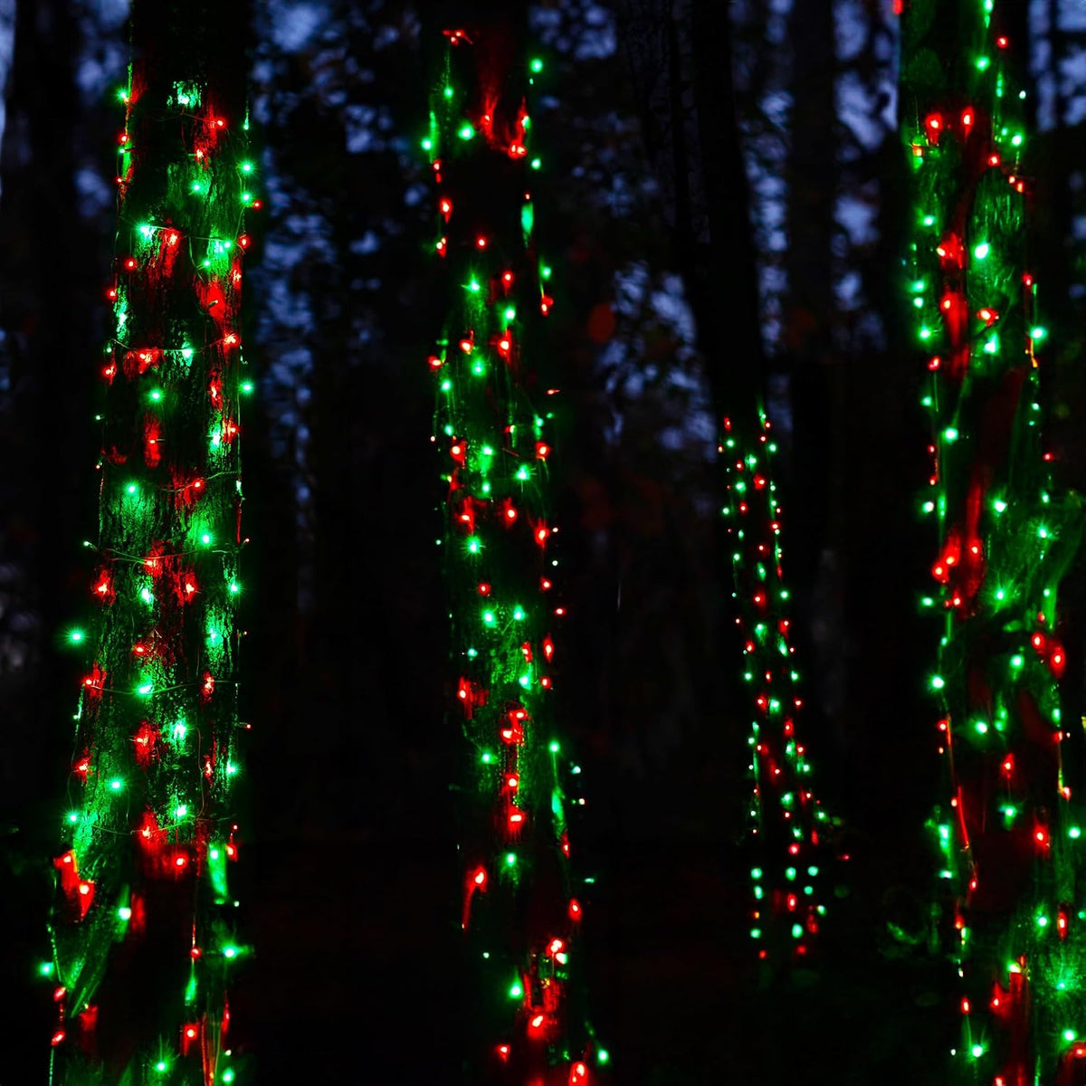 TW SHINE - Luces de Navidad rojas y verdes, 1000 luces LED de 328 p...