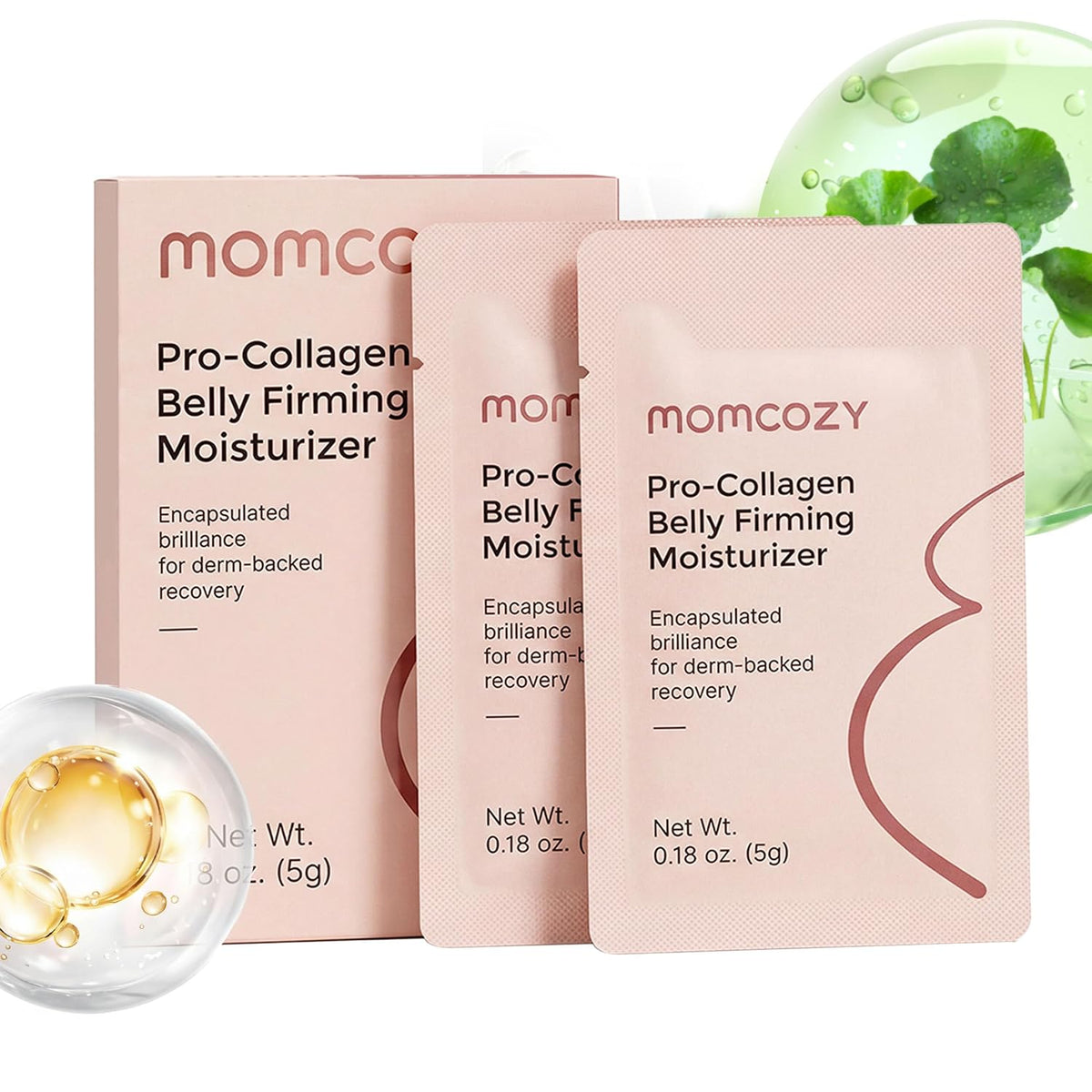 Momcozy Stretch Mark Cream Trial Pack - Crema hidratante reafirmant...