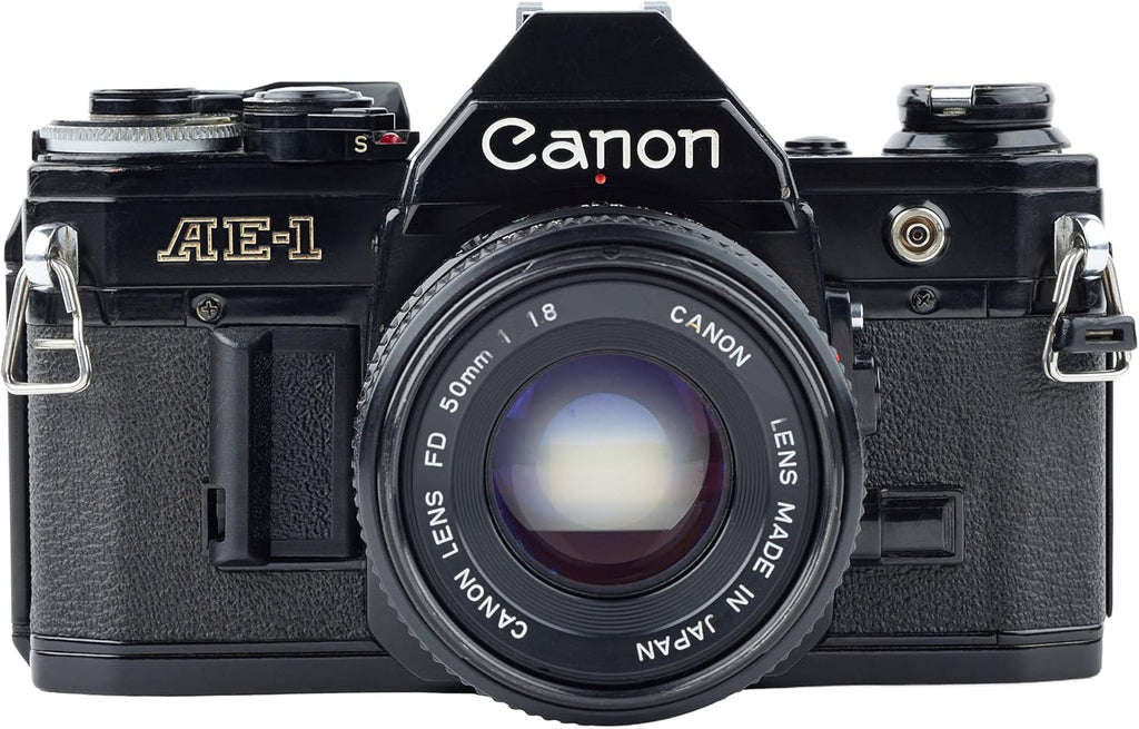 Cámara de película Canon AE-1 35 mm SRL con enfoque manual (negra)...