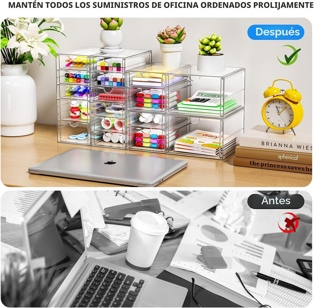 ARSTPEOE - Organizador de maquillaje acrílico con 13 cajones, organ...