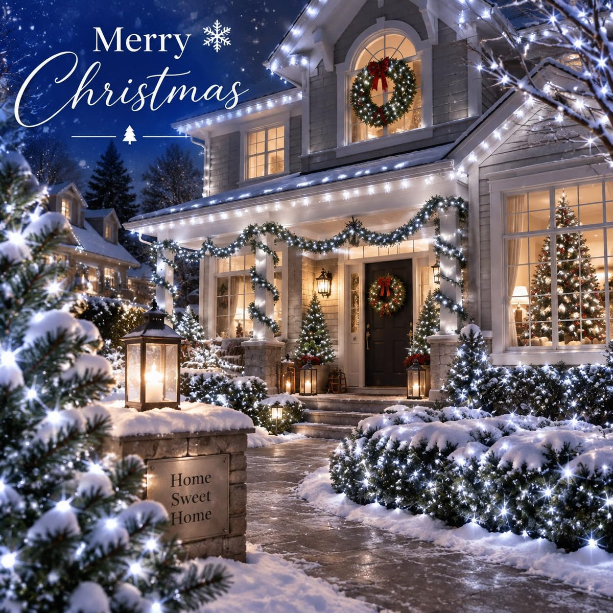 Guirnalda de luces navideñas conectables de 88 pies y 240 LED para...