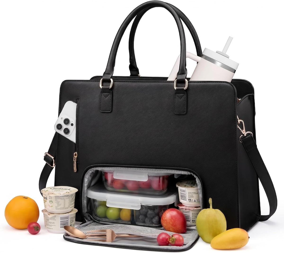 LOVEVOOK Bolsa de almuerzo para mujer, bolsa de trabajo aislada con...