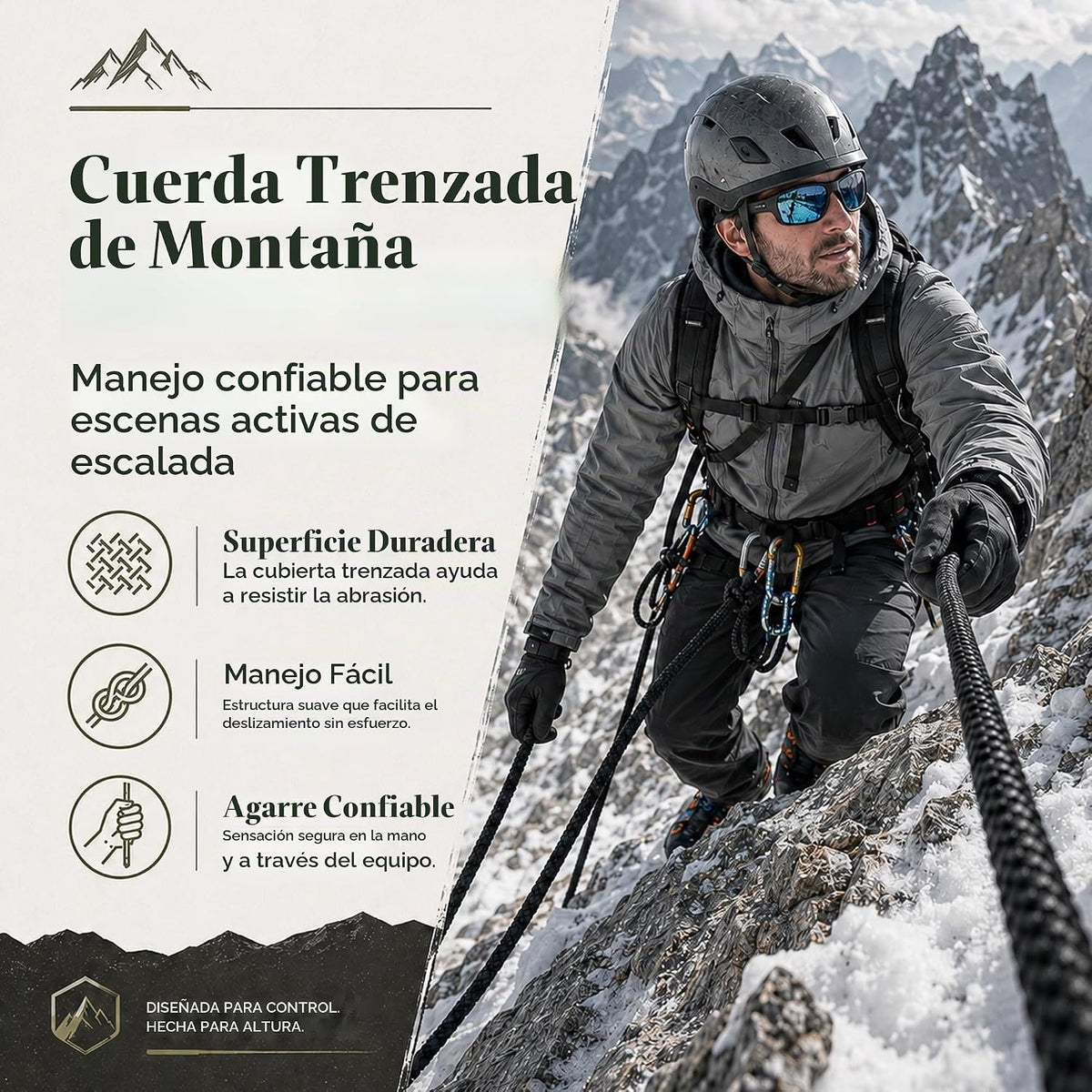 YUZENET Cuerda de arborista de poliéster trenzada (3\/8 pulgadas x...