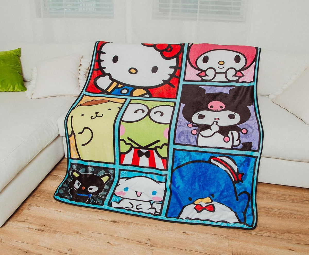 Sanrio Hello Kitty and Friends - Manta de forro polar Sherpa de gra...
