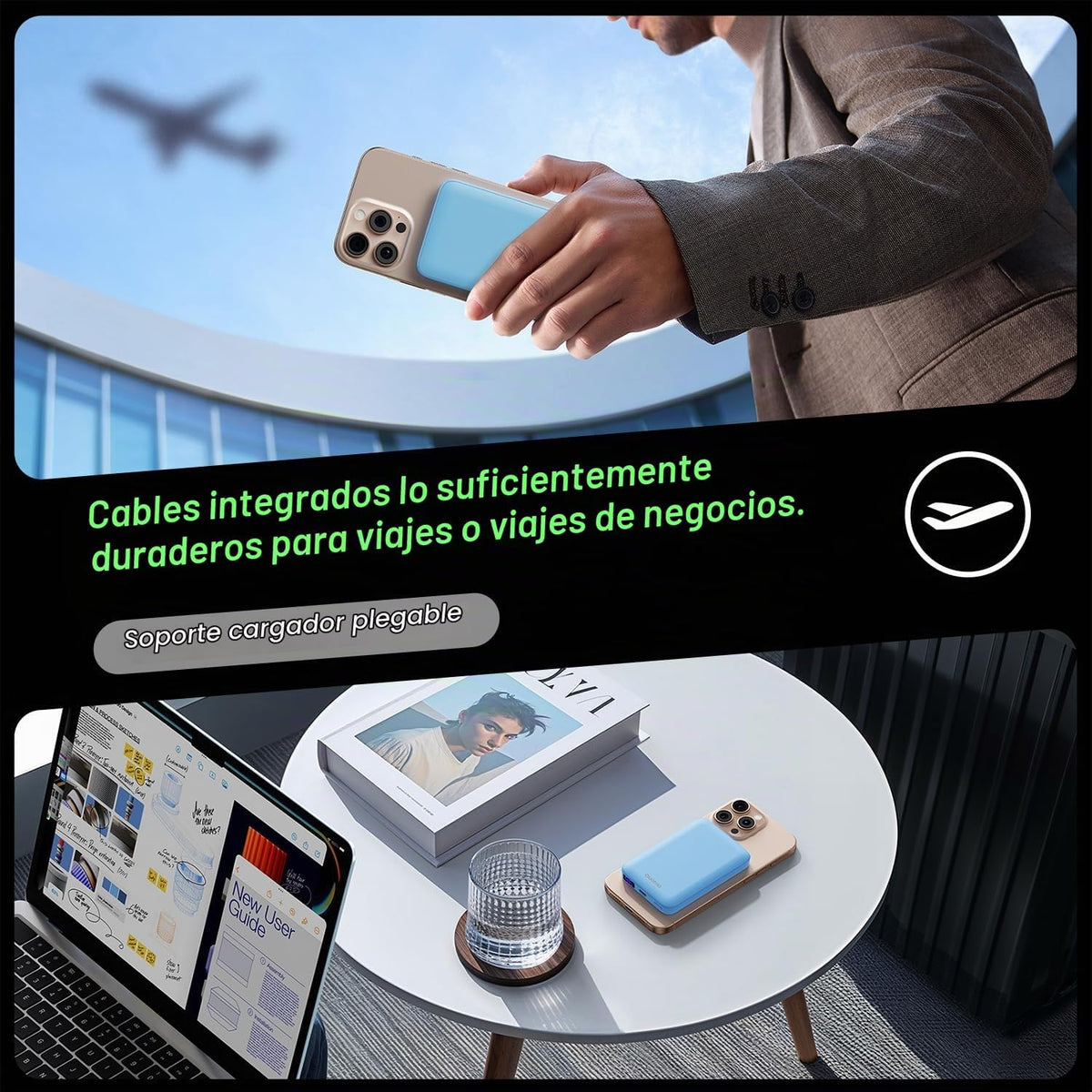 para el cargador portátil Magsafe, banco magnético delgado de la en...