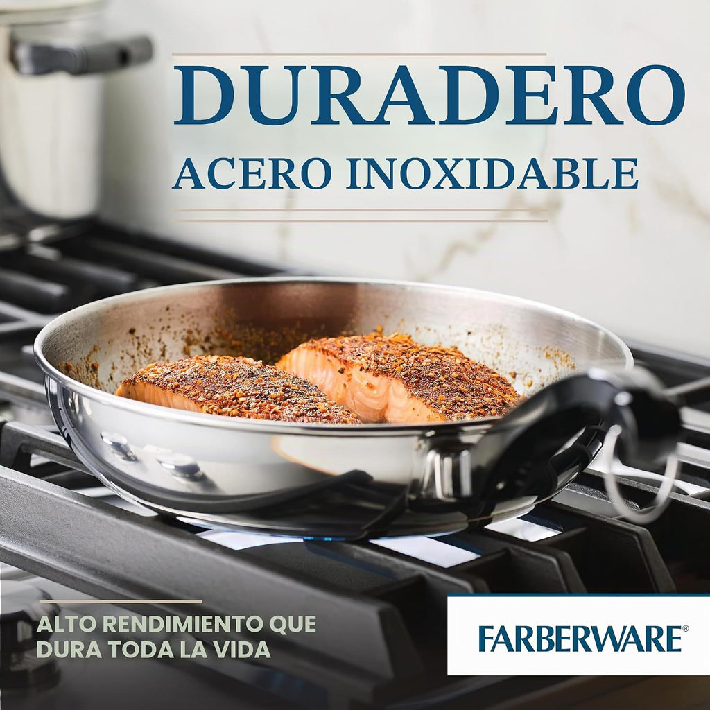 Juego de sartén Farberware Clásico de acero inoxidable \/ Juego de...