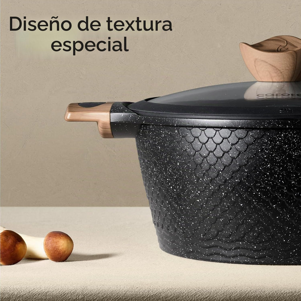 CAROTE Juego de 39 ollas y sartenes antiadherentes, juego de utensi...
