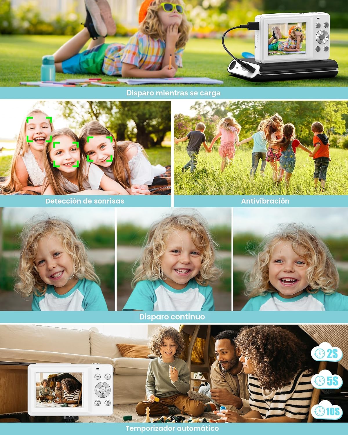 Cámara digital, la última cámara digital FHD 1080P para adolescente...