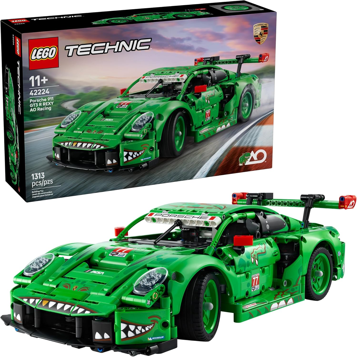 LEGO Technic Porsche 911 GT3 R Rexy AO - Juguete de construcción de...
