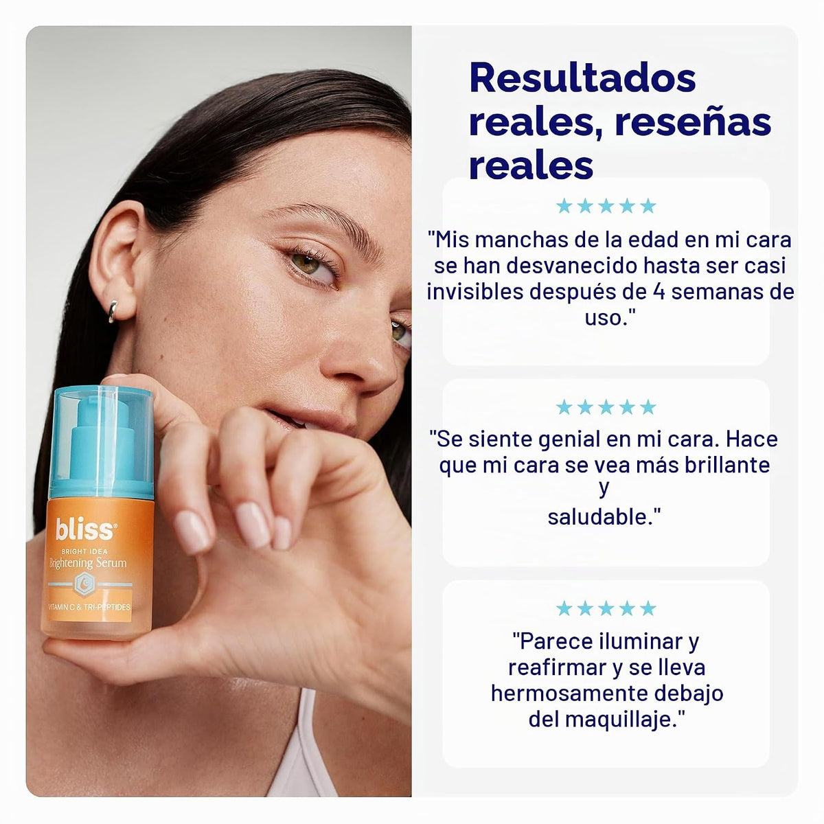 Bliss Bright Idea - Suero facial de Vitamina C &amp; Tri-péptido, p...