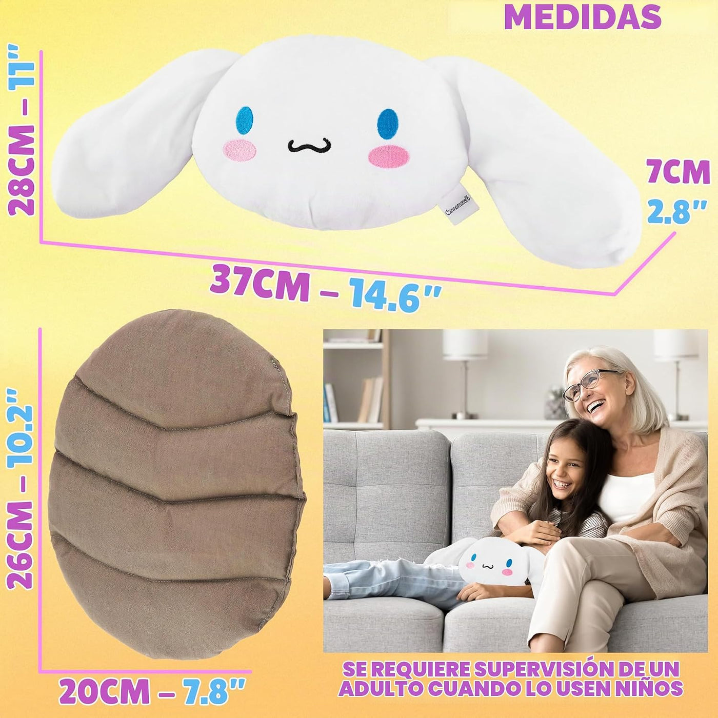 Hello Kitty Sanrio - Almohadilla térmica para microondas para cuell...