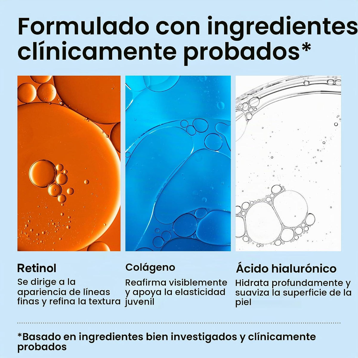 SimplyVital Crema hidratante facial Retinol Colágeno Ácido Hialurón...