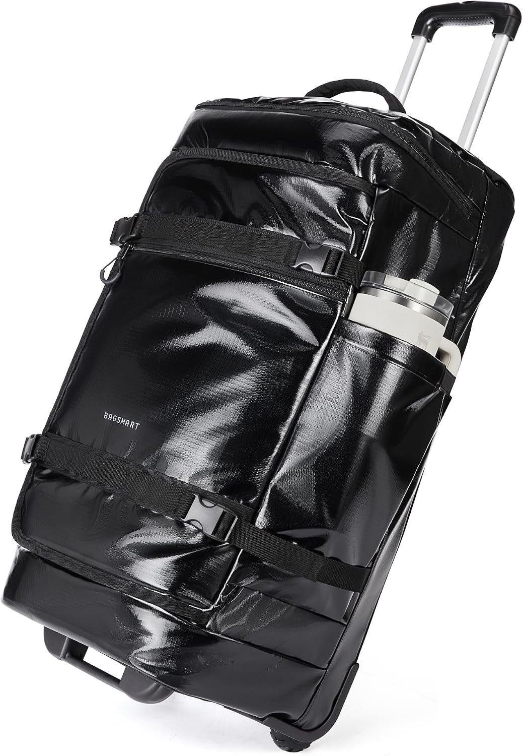 BAGSMART - Bolsa de lona con ruedas, bolsa de viaje para hombres, r...