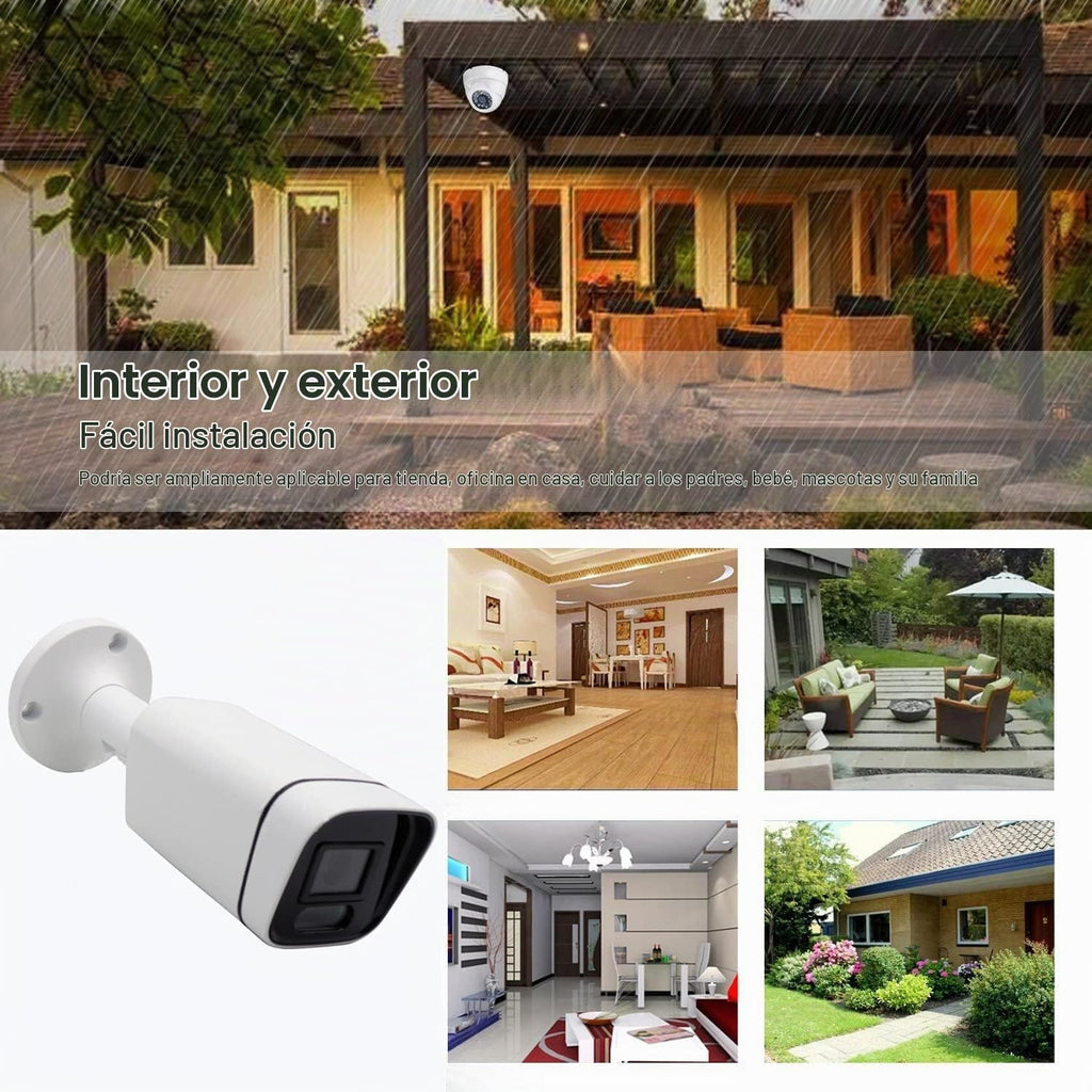 Cámara analógica de seguridad CCTV Bullet TVI de 5 MP, lente de 2.8...