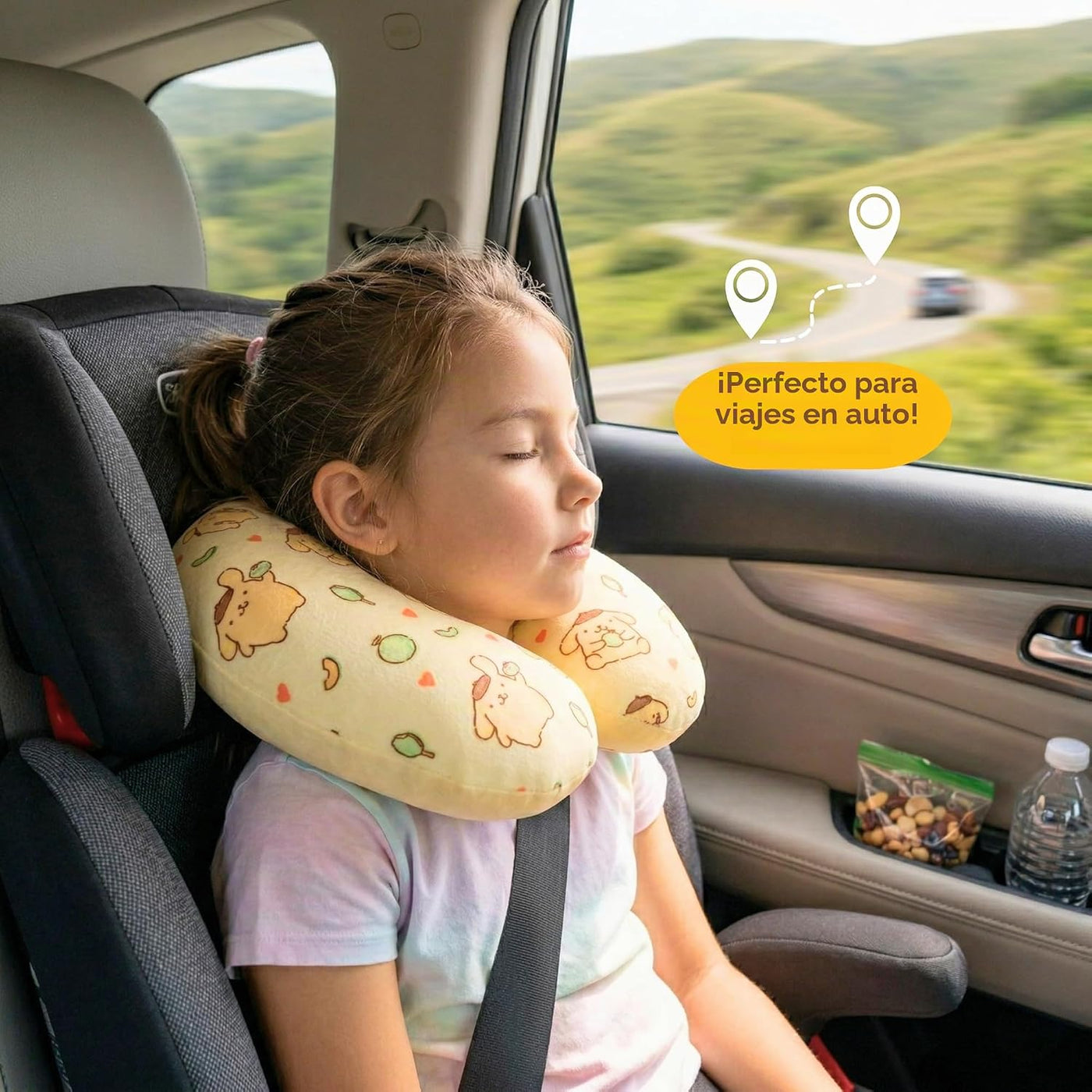 Sanrio Pompompurin - Almohada de viaje para el cuello, suave y cómo...